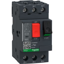 Disjoncteur moteur Schneider GV2ME 2,5 à 4 A 3P 3d déclencheur
