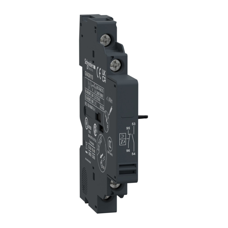 Contact auxiliaire - 1F+1O (défaut) TeSys GV Schneider Electric - GVAD0110