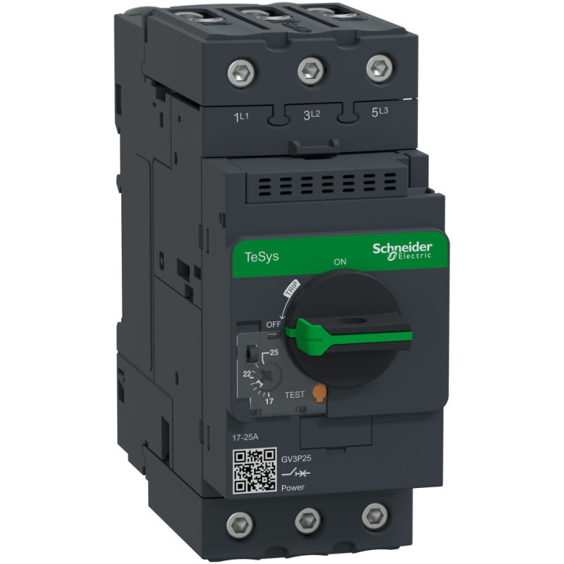 Disjoncteur moteur - 25A - 3P 3d - déclencheur Magnéto Thermique TeSys GV3 Schneider Electric - GV3P25 Disjoncteur moteur - 25A - 3P 3d - déclencheur Magnéto Thermique TeSys GV3 Schneider Electric - GV3P25