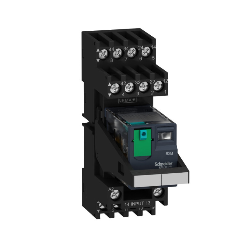 Embase contacts mixés - RXM2/4 - racc connecteurs à vis Harmony Relay RXM Schneider Electric - RXZE2M114M Embase contacts mixés - RXM2/4 - racc connecteurs à vis Harmony Relay RXM Schneider Electric - RXZE2M114M