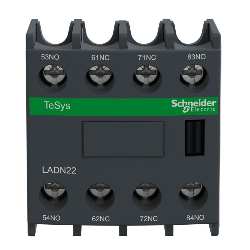 Bloc de contacts auxiliaires 2 F plus 2 O bornes à visétriers TeSys D Schneider Electric - LADN22