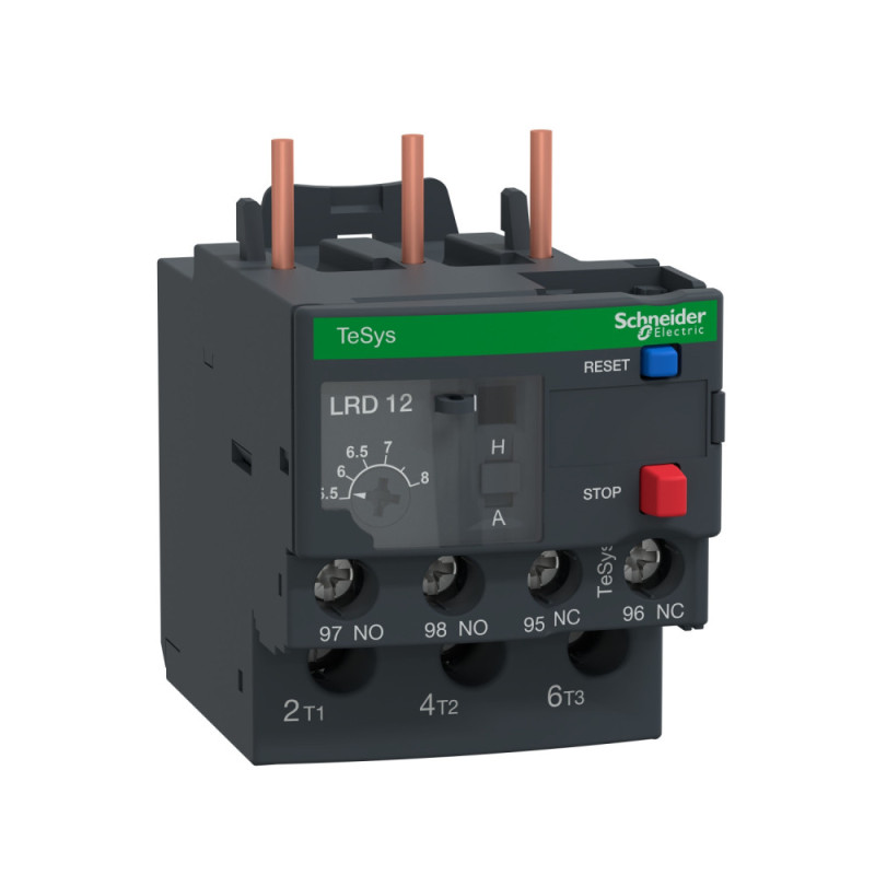 Relais de protection thermique moteur 5,5 à 8 A classe 10A TeSys LRD Schneider Electric - LRD12 Relais de protection thermique moteur 5,5 à 8 A classe 10A TeSys LRD Schneider Electric - LRD12