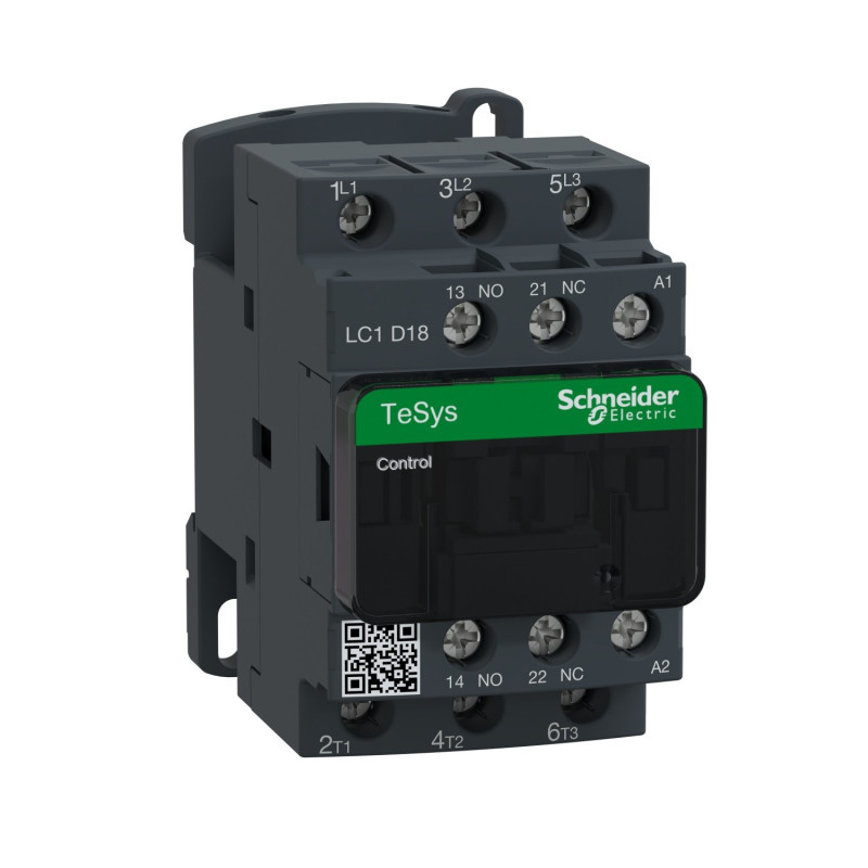 Contacteur 3P AC-3 440V 40A bobine 220Vca TeSys LC1D Schneider Electric - LC1D40AM7