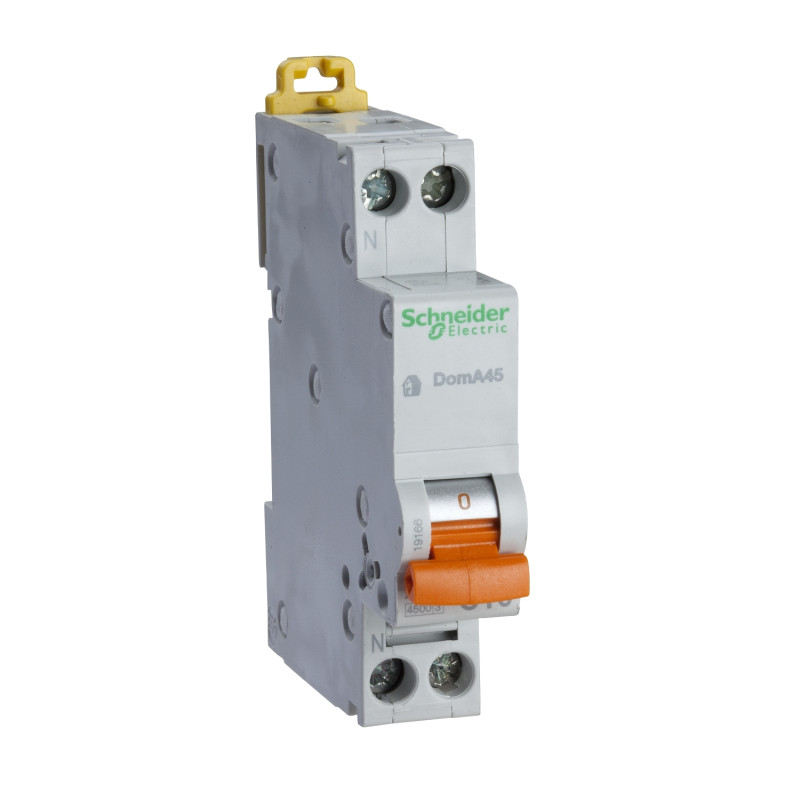 Disjoncteur miniature MCB DPN - 1P+N - 20A - Courbe C - 4500A Domae Schneider Electric - 19168