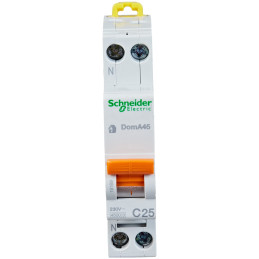 Disjoncteur miniature MCB DPN - 1P+N - 25A - Courbe C - 4500A Domae Schneider Electric - 19169