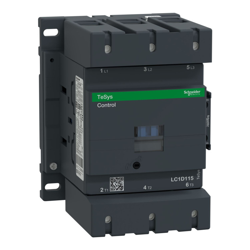 Contacteur 3P AC-3 440V 115A bobine 230Vca TeSys LC1D Schneider Electric - LC1D115P7