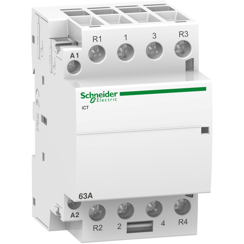 Contacteur auxiliarisable - 4P - 63A - 2NO+2NF - 220/240Vca - 50Hz Acti9 iCT Schneider Electric - A9C20868