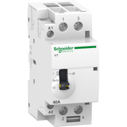 Contacteur à commande manuelle - 2P - 40A - 2NO - 220/240Vca -