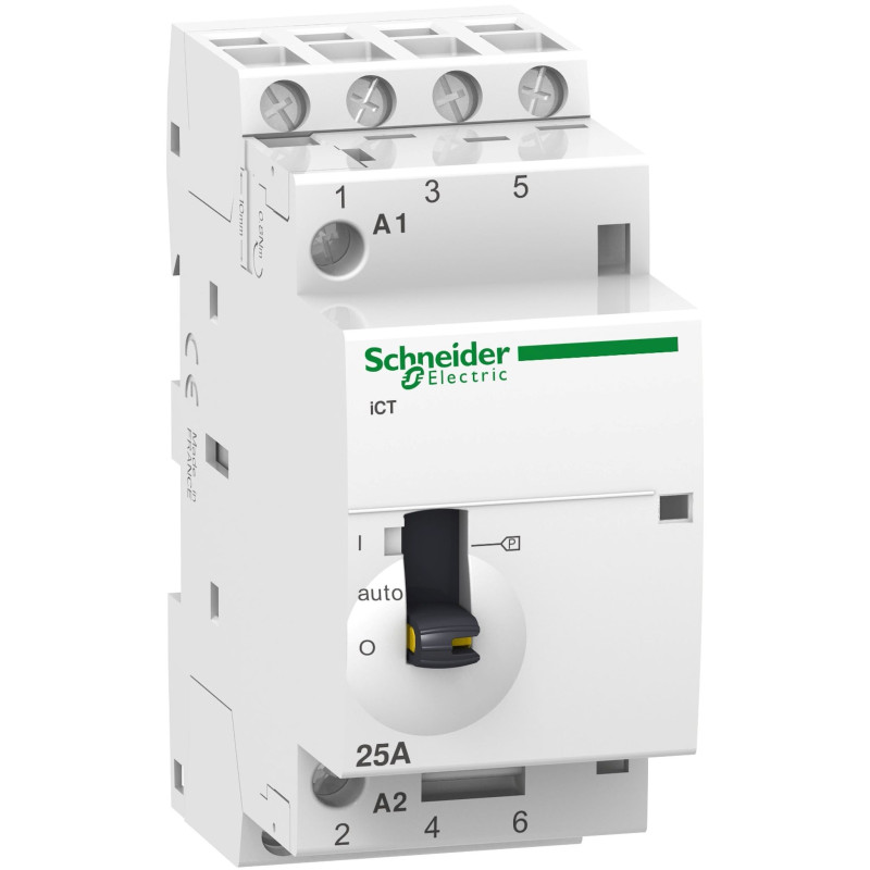 Contacteur à commande manuelle - 4P - 25A - 4NO - 220/240Vca -