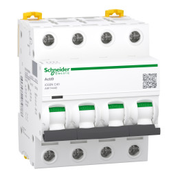 Disjoncteur modulaire miniature (MCB), 4P, 40 A, courbe C, 6