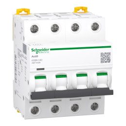 Disjoncteur modulaire miniature, 4P, 20 A, courbe C, 6000 A, 10