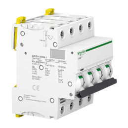 Disjoncteur modulaire miniature, 4P, 20 A, courbe C, 6000 A, 10