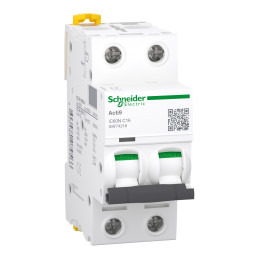Disjoncteur modulaire miniature (MCB), 2P, 16 A, courbe C, 6