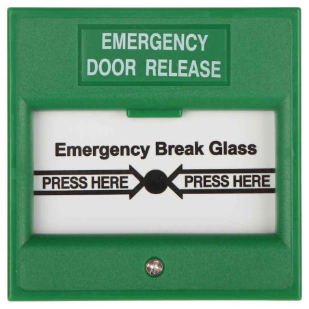 Bouton d'alarme incendie vert avec bris de glace - Hikvision -