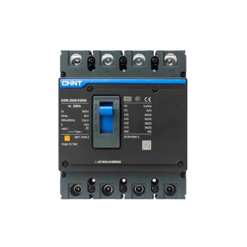Disjoncteur 4P NXM-250E/4300B – 160A Boitier moule série 250 Disjoncteur 4P NXM-250E/4300B – 160A Boitier moule série 250