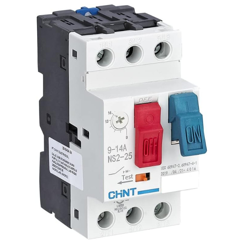 Disjoncteur de protection moteur à commande par bascule NS2-25/1F CHINT - 495082