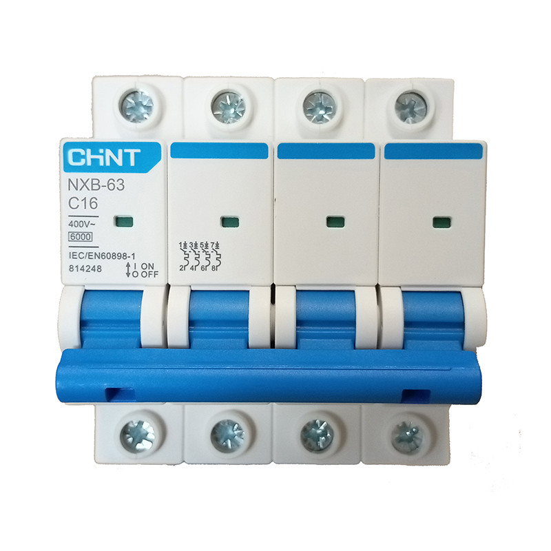 Disjoncteur miniature 4P 6kA C16A NXB-63 CHINT - 814248