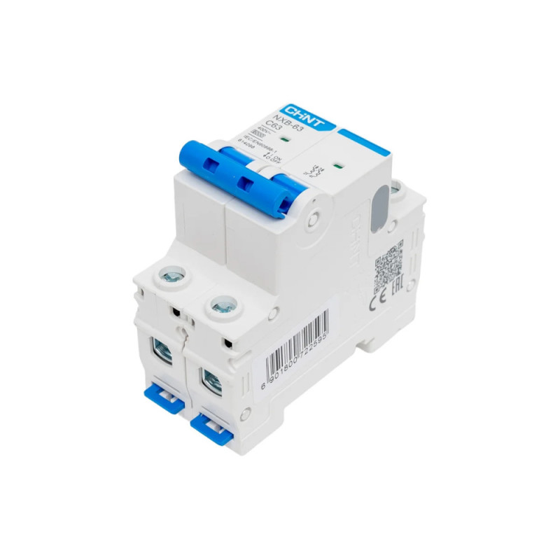 Disjoncteur miniature 2P 6kA C63A NXB-63 CHINT - 814098