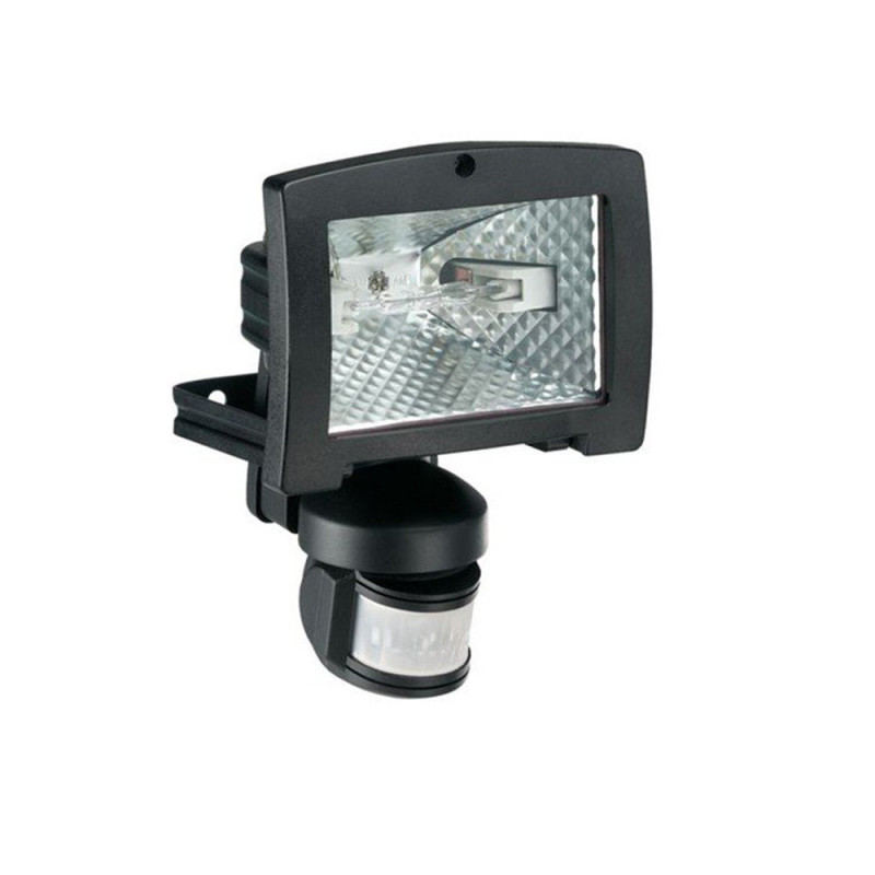 Projecteur halogène à économie énergie 120W avec détecteur infrarouge 140° noir - Hager - 52035