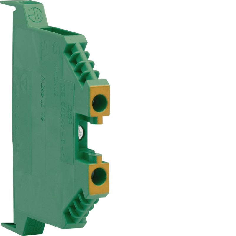 Borne Vert-Jaune 2,5mm² - Hager - KXA02E