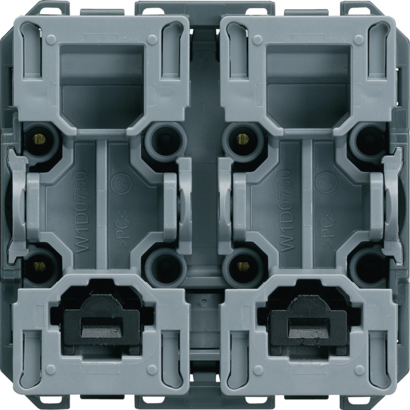 Bouton poussoir galerie volet roulant 2 modules - Hager - WXF301