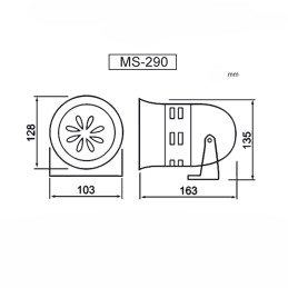 Sirène à moteur élèctrique MS-290 - 120 dB