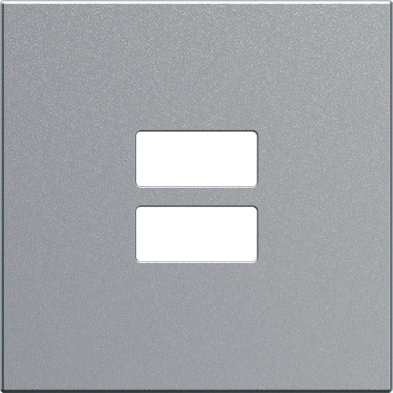 Enjoliveur chargeur USB galerie titane - Hager - WXD112T