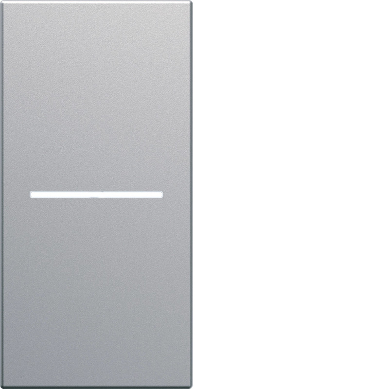 Enjoliveur interrupteur a voyant galerie 1 module titane - Hager - WXD011T
