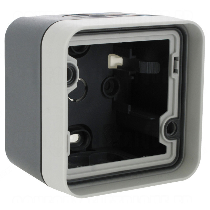 Boîte simple cubyko étanche IP55 gris associable pour pose en saillie - Hager - WNA681