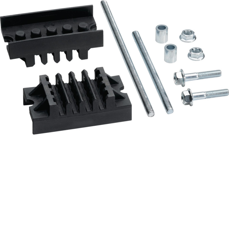 Kit jeu de barres Cu 3P+N pour 4 barres de 5mm - Hager - UC895E