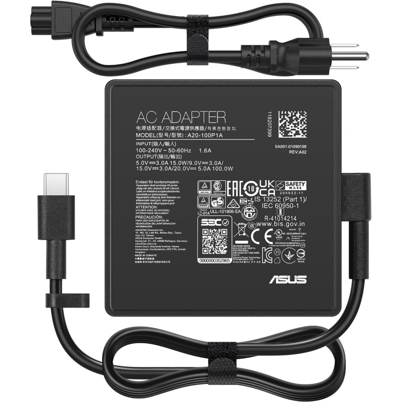 Chargeur adaptateur USB-C ASUS 100 W