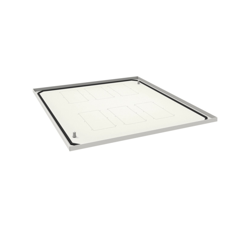 Plaque passe câbles ouverte quadro evo P800xL450mm Blanc pur - Hager - FN102E