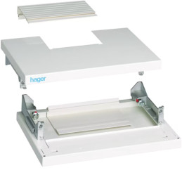 Kit tête et base IP40 IK08 pour coffret quadro4 260x620mm RAL9010 Blanc pur - Hager - FC425