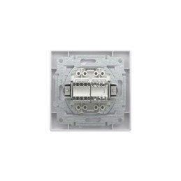 Prise informatique sortie RJ45 + RJ12 Cat. 5e UTP IP20 Blanche Asfora Schneider Electric - EPH4900121