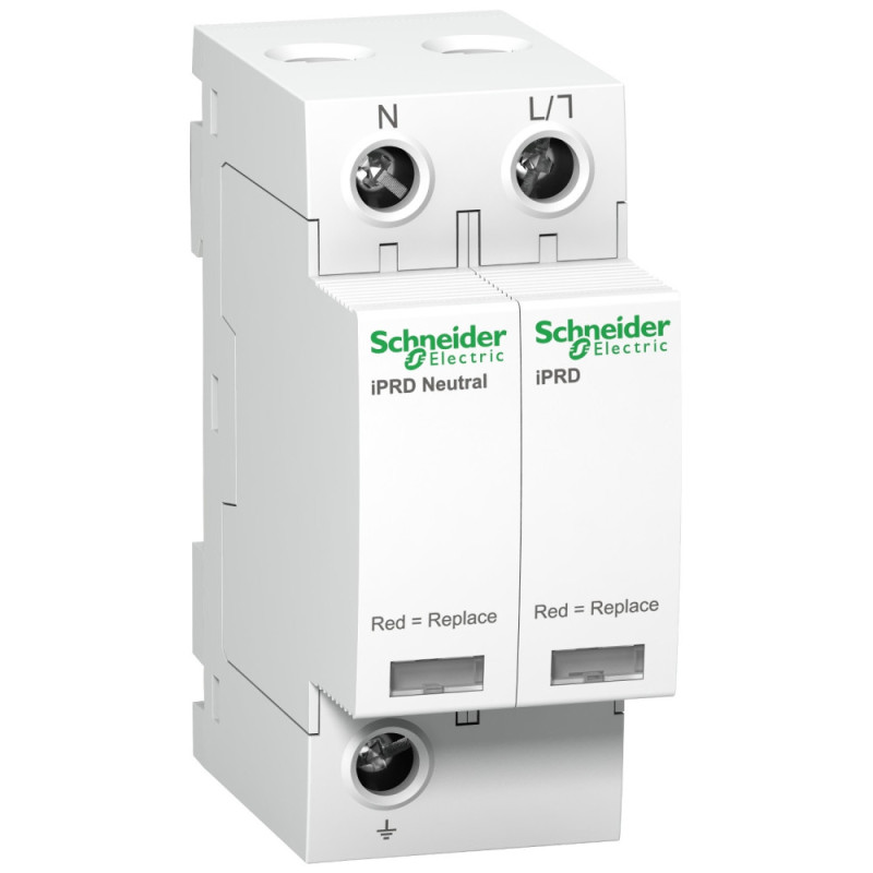 Parafoudre - 1PN - 20kA - 350V - avec report de signalisation Acti9 iPRD20r Schneider Electric - A9L20501
