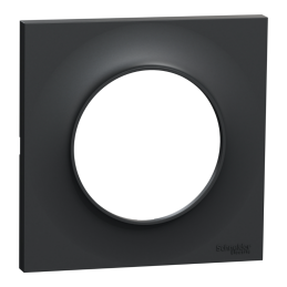 Interrupteur double va-et-vient anthracite et plaque de finition Odace Schneider Electric - S540214