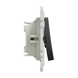 Interrupteur double va-et-vient anthracite et plaque de finition Odace Schneider Electric - S540214
