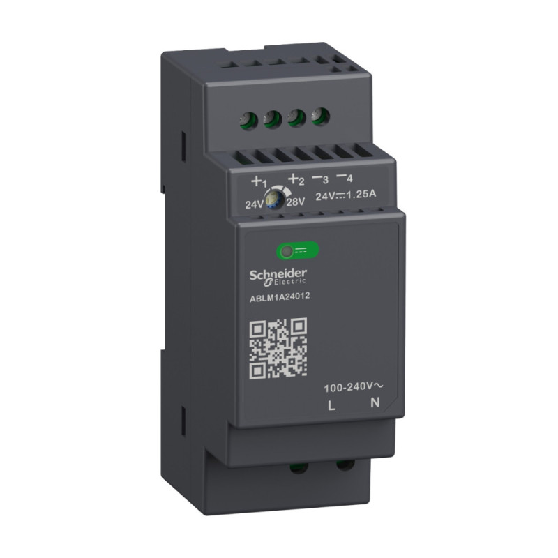 Alimentation à découpage - 1,2A - 100 à 240Vca mono/biphasé - 24Vcc Modicon ABL Schneider Electric - ABLM1A24012