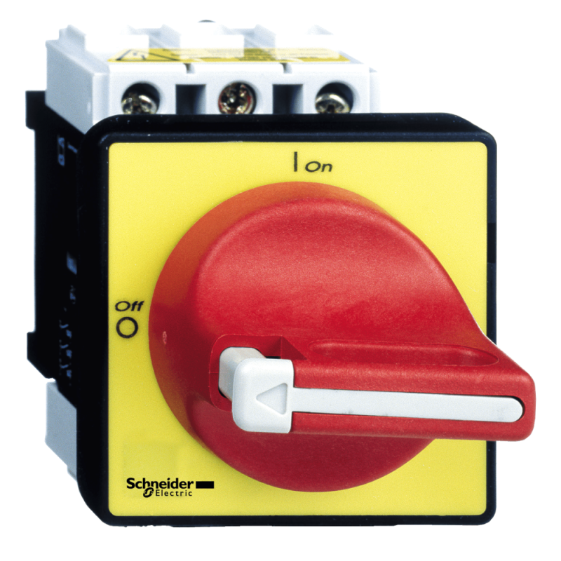 Interrupteur - sectionneur - 3P - 690V 12A - poignée rouge cadenassable TeSys VCF Schneider Electric - VCF02
