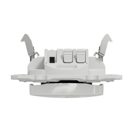 Interrupteur bouton poussoir lumineux - blanc - 10A - à griffes Odace Schneider Electric - voyant LED bleu 0,15mA - S525276
