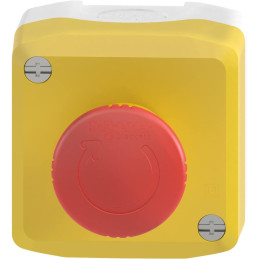 Harmony XB4 bouton arrêt urgence diam. 40 pousser tourner rouge 1O+1F res SCHNEIDER XB4BS84455