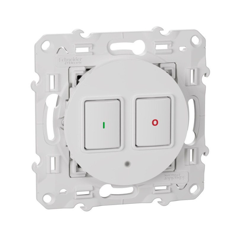 Dismatic – Interrupteur 20a 250v avec griffes et plaque de finition Odace Schneider Electric - S520620