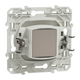 Prise TV - blanc - griffes montées avec plaque de finition Odace Schneider Electric - S525445