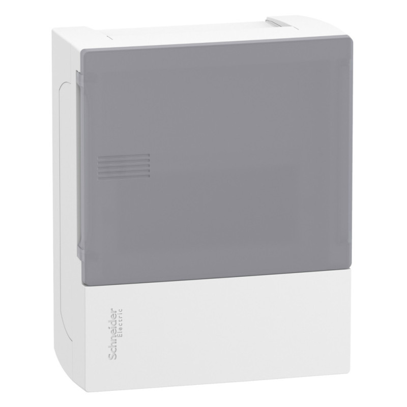 Coffret en saillie - 1x6 mod. - portillon transp. - bornier terre Pragma - mini Schneider Electric - MIP11106T