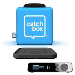 Pack 2 microphones de conférence avec chargeur sans fil Catchbox Plus