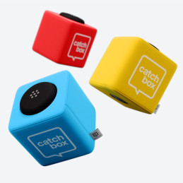 Pack 2 microphones de conférence avec chargeur sans fil Catchbox Plus