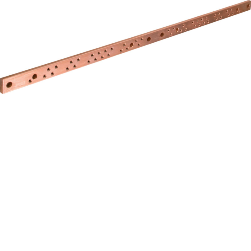 Barre cuivre perforé M6 630A 30x10x880mm - Hager - UM30A5