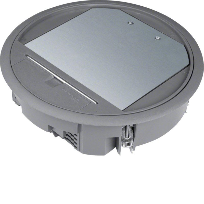 Boîte de sol ronde 12 modules diam 234mm encastrement diam 215mm grise - Hager - VR06057011