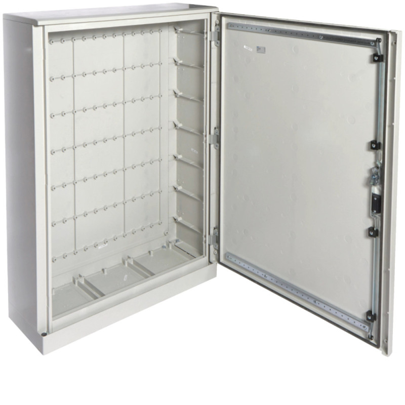 Coffret polyester porte pleine orion plus IP65 IK08 1200x850x300mm Gris clair - Hager - FL327B