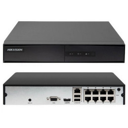 Enregistreur vidéo mini NVR 1U 8 canaux 8 PoE Hikvision - DS-7108NI-Q1/8P/M